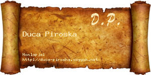 Duca Piroska névjegykártya