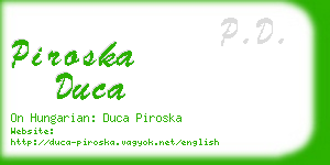 piroska duca business card